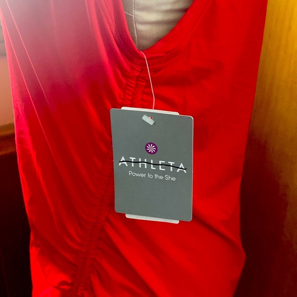 Athleta Scrunchie Rashguard size L red - Picture 7 of 8